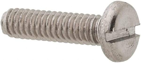 Value Collection - M2x0.40 Metric Coarse, 8mm Length Under Head Slotted Drive Machine Screw - Pan Head, Grade 18-8 & A2 Stainless Steel, Uncoated, Without Washer - Apex Tool & Supply
