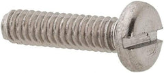 Value Collection - M2x0.40 Metric Coarse, 8mm Length Under Head Slotted Drive Machine Screw - Pan Head, Grade 18-8 & A2 Stainless Steel, Uncoated, Without Washer - Apex Tool & Supply