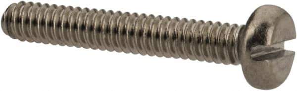 Value Collection - M2x0.40 Metric Coarse, 12mm Length Under Head Slotted Drive Machine Screw - Pan Head, Grade 18-8 & A2 Stainless Steel, Uncoated, Without Washer - Apex Tool & Supply
