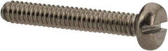 Value Collection - M2x0.40 Metric Coarse, 12mm Length Under Head Slotted Drive Machine Screw - Pan Head, Grade 18-8 & A2 Stainless Steel, Uncoated, Without Washer - Apex Tool & Supply