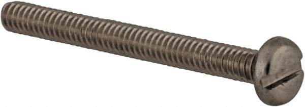 Value Collection - M2x0.40 Metric Coarse, 20mm Length Under Head Slotted Drive Machine Screw - Pan Head, Grade 18-8 & A2 Stainless Steel, Uncoated, Without Washer - Apex Tool & Supply