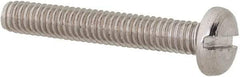 Value Collection - M2.5x0.45 Metric Coarse, 16mm Length Under Head Slotted Drive Machine Screw - Pan Head, Grade 18-8 & A2 Stainless Steel, Uncoated, Without Washer - Apex Tool & Supply