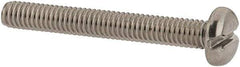 Value Collection - M2.5x0.45 Metric Coarse, 20mm Length Under Head Slotted Drive Machine Screw - Pan Head, Grade 18-8 & A2 Stainless Steel, Uncoated, Without Washer - Apex Tool & Supply
