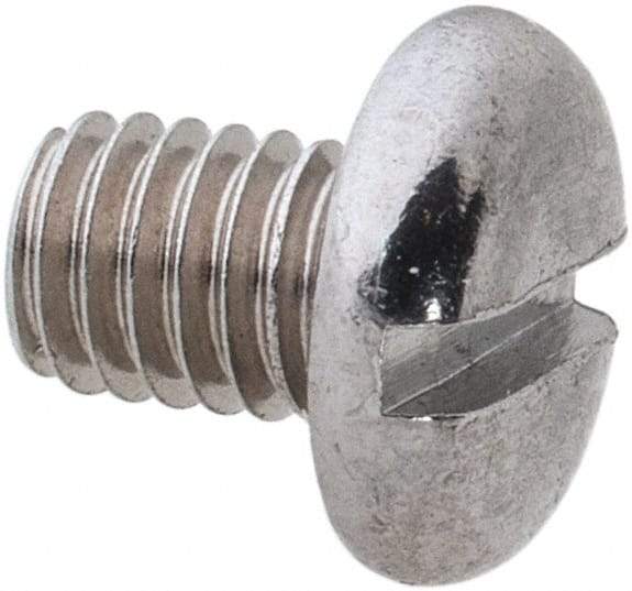 Value Collection - M3x0.50 Metric Coarse, 4mm Length Under Head Slotted Drive Machine Screw - Pan Head, Grade 18-8 & A2 Stainless Steel, Uncoated, Without Washer - Apex Tool & Supply