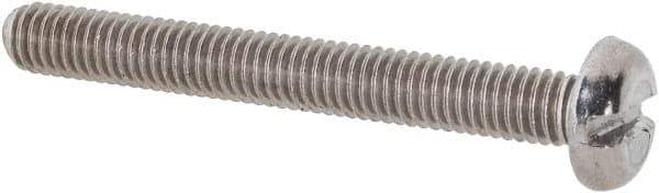Value Collection - M3x0.50 Metric Coarse, 25mm Length Under Head Slotted Drive Machine Screw - Pan Head, Grade 18-8 & A2 Stainless Steel, Uncoated, Without Washer - Apex Tool & Supply