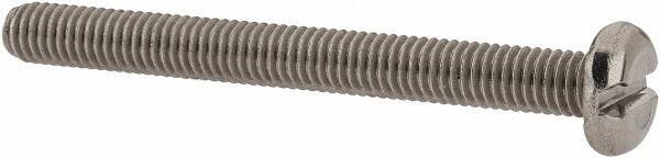 Value Collection - M3x0.50 Metric Coarse, 30mm Length Under Head Slotted Drive Machine Screw - Pan Head, Grade 18-8 & A2 Stainless Steel, Uncoated, Without Washer - Apex Tool & Supply