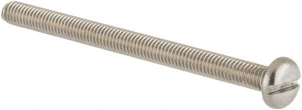 Value Collection - M3x0.50 Metric Coarse, 40mm Length Under Head Slotted Drive Machine Screw - Pan Head, Grade 18-8 & A2 Stainless Steel, Uncoated, Without Washer - Apex Tool & Supply