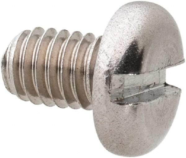 Value Collection - M3.5x0.60 Metric Coarse, 5mm Length Under Head Slotted Drive Machine Screw - Pan Head, Grade 18-8 & A2 Stainless Steel, Uncoated, Without Washer - Apex Tool & Supply