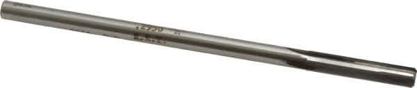 Made in USA - Letter M Carbide-Tipped 4 Flute Chucking Reamer - Straight Flute, 9/32" Straight Shank, 1-1/2" Flute Length, 6" OAL - Apex Tool & Supply