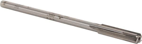 Made in USA - Letter W Carbide-Tipped 4 Flute Chucking Reamer - Straight Flute, 5/16" Straight Shank, 1-3/4" Flute Length, 7" OAL - Apex Tool & Supply