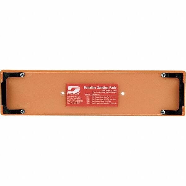 Dynabrade - 11 x 2-3/4" Rectangular Adhesive/PSA Backing Pad - File Board Sander Compatible, Clip Attachment, Nonvacuum Pad, 3/8" Thick, Medium Density - Apex Tool & Supply