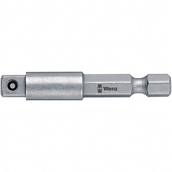 Wera - Socket Adapters & Universal Joints Type: Square-Drive to Hex Bit Adapter Male Size: 1/4 - Apex Tool & Supply
