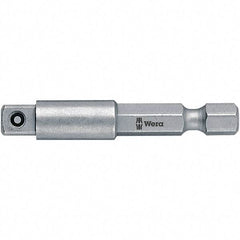 Wera - Socket Adapters & Universal Joints Type: Square-Drive to Hex Bit Adapter Male Size: 1/4 - Apex Tool & Supply