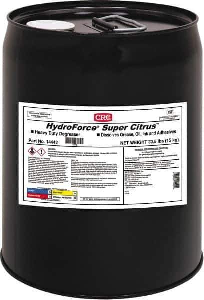 CRC - 5 Gal Bucket Cleaner/Degreaser - Liquid, Citrus - Apex Tool & Supply