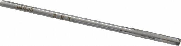 Made in USA - 0.1635" Carbide-Tipped 4 Flute Chucking Reamer - Straight Flute, 0.151" Straight Shank, 1" Flute Length, 4" OAL - Apex Tool & Supply