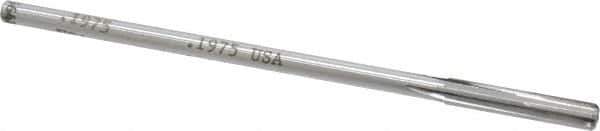 Made in USA - 0.1975" Carbide-Tipped 4 Flute Chucking Reamer - Straight Flute, 11/64" Straight Shank, 1-1/8" Flute Length, 4-1/2" OAL - Apex Tool & Supply
