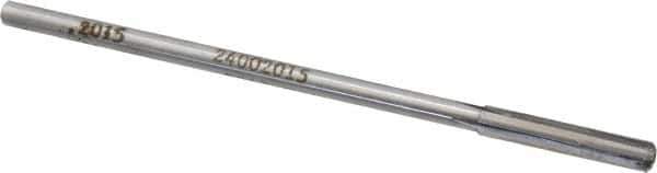 Made in USA - 0.2015" Carbide-Tipped 4 Flute Chucking Reamer - Straight Flute, 11/64" Straight Shank, 1-1/8" Flute Length, 4-1/2" OAL - Apex Tool & Supply