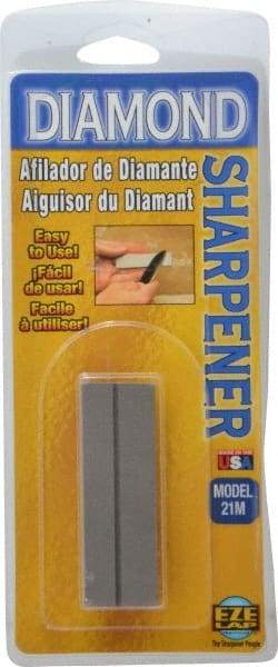 Eze Lap - 3" Long x 1" Wide x 1/4" Thick, Diam ond Sharpening Stone - Flat, 400 Grit, Medium Grade - Apex Tool & Supply