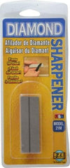 Eze Lap - 3" Long x 1" Wide x 1/4" Thick, Diam ond Sharpening Stone - Flat, 400 Grit, Medium Grade - Apex Tool & Supply