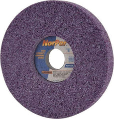 Norton - 7" Diam x 1-1/4" Hole x 1" Thick, H Hardness, 46 Grit Surface Grinding Wheel - Ceramic, Type 5, Coarse Grade, 3,600 Max RPM, Vitrified Bond, One-Side Recess - Apex Tool & Supply