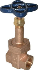 NIBCO - 3/4" Pipe, Class 200, Threaded Bronze Alloy Solid Wedge Rising Stem Gate Valve - 400 WOG, 200 WSP, Union Bonnet - Apex Tool & Supply