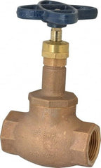 NIBCO - 1" Pipe, Threaded Ends, Bronze Integral Globe Valve - Bronze Disc, Screw-In Bonnet, 200 psi WOG, 125 psi WSP, Class 125 - Apex Tool & Supply