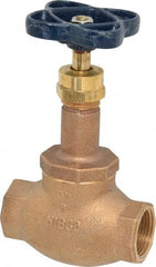 NIBCO - 3/4" Pipe, Threaded Ends, Bronze Integral Globe Valve - Bronze Disc, Screw-In Bonnet, 200 psi WOG, 125 psi WSP, Class 125 - Apex Tool & Supply