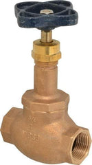 NIBCO - 3/4" Pipe, Threaded Ends, Bronze Integral Globe Valve - PTFE Disc, Screw-In Bonnet, 200 psi WOG, 125 psi WSP, Class 125 - Apex Tool & Supply