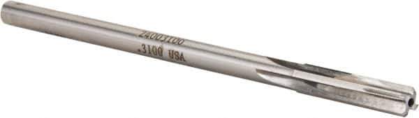 Made in USA - 0.31" Carbide-Tipped 8 Flute Chucking Reamer - Straight Flute, 9/32" Straight Shank, 1-1/2" Flute Length, 6" OAL - Apex Tool & Supply