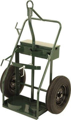 Harper Trucks - 800 Lb Capacity 60" OAH Cylinder Truck - Swept Back, Continuous Handle, Steel, Pneumatic Wheels - Apex Tool & Supply