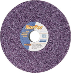 Norton - 8" Diam x 1-1/4" Hole x 1/2" Thick, G Hardness, 46 Grit Surface Grinding Wheel - Ceramic, Type 1, Coarse Grade, 3,600 Max RPM, Vitrified Bond, No Recess - Apex Tool & Supply