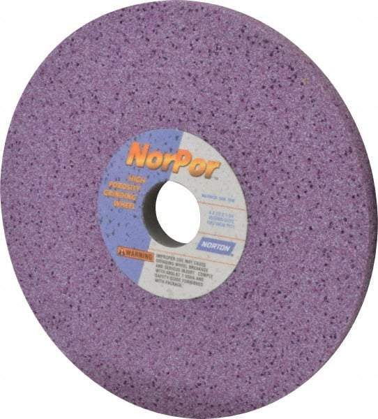 Norton - 8" Diam x 1-1/4" Hole x 1/2" Thick, G Hardness, 60 Grit Surface Grinding Wheel - Ceramic, Type 1, Medium Grade, 3,600 Max RPM, Vitrified Bond, No Recess - Apex Tool & Supply