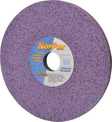 Norton - 8" Diam x 1-1/4" Hole x 1/2" Thick, H Hardness, 60 Grit Surface Grinding Wheel - Ceramic, Type 1, Medium Grade, 3,600 Max RPM, Vitrified Bond, No Recess - Apex Tool & Supply