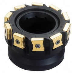 Iscar - 15 Inserts, 5" Cut Diam, 1-1/2" Arbor Diam, 0.551" Max Depth of Cut, Indexable Square-Shoulder Face Mill - 0/90° Lead Angle, 2" High, LN.. 1506... Insert Compatibility, Series F90LN - Apex Tool & Supply