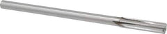 Made in USA - 0.425" Carbide-Tipped 4 Flute Chucking Reamer - Straight Flute, 3/8" Straight Shank, 1-3/4" Flute Length, 7" OAL - Apex Tool & Supply