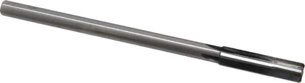 Made in USA - 0.436" Carbide-Tipped 4 Flute Chucking Reamer - Straight Flute, 3/8" Straight Shank, 1-3/4" Flute Length, 7" OAL - Apex Tool & Supply
