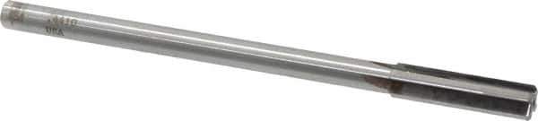 Made in USA - 0.441" Carbide-Tipped 4 Flute Chucking Reamer - Straight Flute, 3/8" Straight Shank, 1-3/4" Flute Length, 7" OAL - Apex Tool & Supply