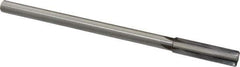 Made in USA - 0.45" Carbide-Tipped 4 Flute Chucking Reamer - Straight Flute, 3/8" Straight Shank, 1-3/4" Flute Length, 7" OAL - Apex Tool & Supply