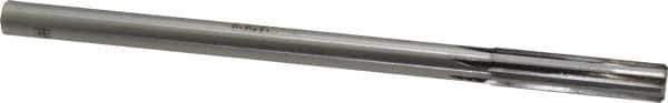 Made in USA - 0.473" Carbide-Tipped 6 Flute Chucking Reamer - Straight Flute, 7/16" Straight Shank, 2" Flute Length, 8" OAL - Apex Tool & Supply