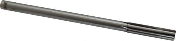 Made in USA - 0.479" Carbide-Tipped 6 Flute Chucking Reamer - Straight Flute, 7/16" Straight Shank, 2" Flute Length, 8" OAL - Apex Tool & Supply