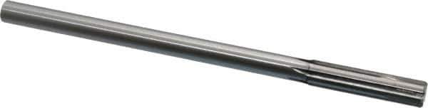 Made in USA - 0.48" Carbide-Tipped 6 Flute Chucking Reamer - Straight Flute, 7/16" Straight Shank, 2" Flute Length, 8" OAL - Apex Tool & Supply