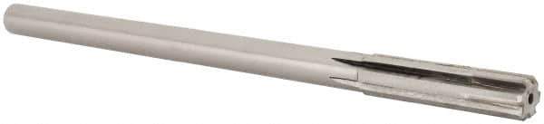 Made in USA - 0.485" Carbide-Tipped 6 Flute Chucking Reamer - Straight Flute, 7/16" Straight Shank, 2" Flute Length, 8" OAL - Apex Tool & Supply