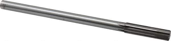 Made in USA - 0.491" Carbide-Tipped 6 Flute Chucking Reamer - Straight Flute, 7/16" Straight Shank, 2" Flute Length, 8" OAL - Apex Tool & Supply