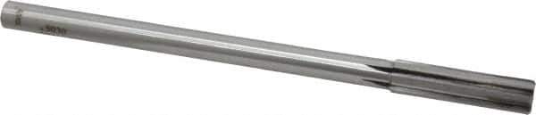 Made in USA - 1/2" Carbide-Tipped 6 Flute Chucking Reamer - Straight Flute, 7/16" Straight Shank, 2" Flute Length, 8" OAL - Apex Tool & Supply