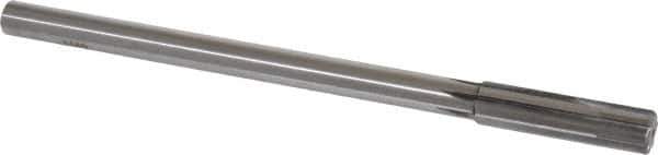 Made in USA - 0.514" Carbide-Tipped 6 Flute Chucking Reamer - Straight Flute, 7/16" Straight Shank, 2" Flute Length, 8" OAL - Apex Tool & Supply