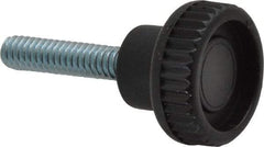 Gibraltar - 1/4-20 Knurled Shoulder Steel Thumb Screw - 1.82" OAL, 0.37" Head Height, Zinc-Plated Finish - Apex Tool & Supply