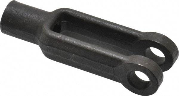 Gibraltar - 5/16-18 Thread, 3/4" Yoke Width, Carbon Steel, Tapped Yoke - 5/16" Hole Diam, 1-7/16" Hole Center to Neck, 19/32" Yoke Arm Height, 1/2" Neck Diam, 13/16" Neck Length, 2-1/4" OAL - Apex Tool & Supply