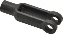 Gibraltar - 5/16-18 Thread, 3/4" Yoke Width, Carbon Steel, Tapped Yoke - 5/16" Hole Diam, 1-7/16" Hole Center to Neck, 19/32" Yoke Arm Height, 1/2" Neck Diam, 13/16" Neck Length, 2-1/4" OAL - Apex Tool & Supply