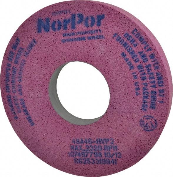 Norton - 14" Diam x 5" Hole x 2" Thick, H Hardness, 46 Grit Surface Grinding Wheel - Aluminum Oxide, Type 5, Coarse Grade, 2,320 Max RPM, Vitrified Bond, One-Side Recess - Apex Tool & Supply