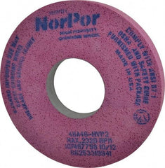 Norton - 14" Diam x 5" Hole x 2" Thick, H Hardness, 46 Grit Surface Grinding Wheel - Aluminum Oxide, Type 5, Coarse Grade, 2,320 Max RPM, Vitrified Bond, One-Side Recess - Apex Tool & Supply